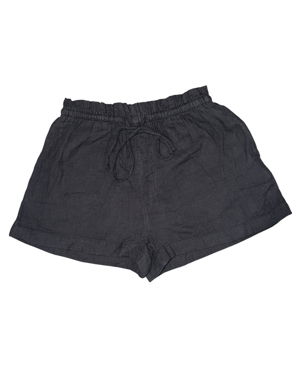 Universal Thread New With Tags Black Mid-Rise Linen Shorts with drawstring XS